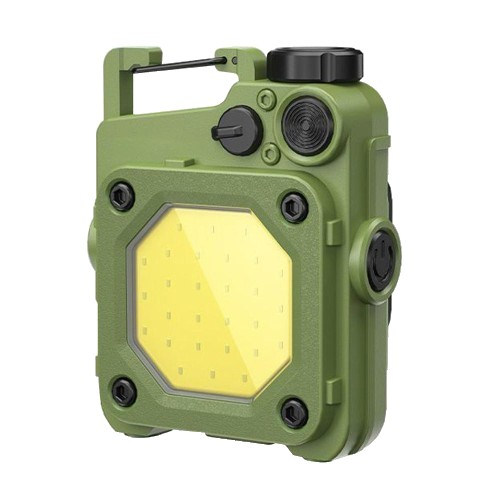 Lanterna Mini de Buzunar Tip Breloc, , Incarcare prin USB Type C, Multifunctionala, pentru Exterior, Camping, Alpinism, Ciclism, Mini Lanterna Elvis, 6.1 x 5 x 2.5 cm, Lumina Puternica, Culoare Verde [1]