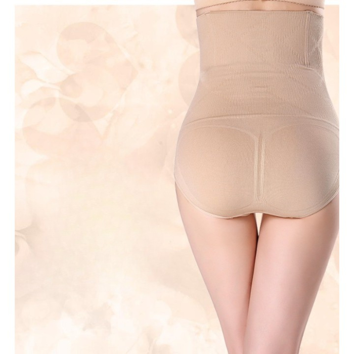 Lenjerie Modelatoare Postpartum, , cu Talie Inalta, Control al Burții, Compresie Mare, Insertii din Silicon pentru Sustinere, Nude, M/L [5]