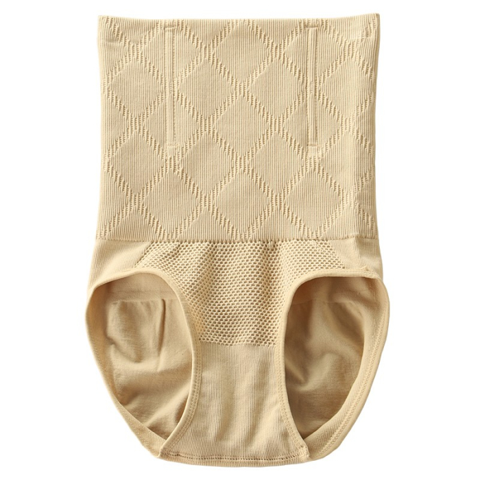 Lenjerie Modelatoare Postpartum, , cu Talie Inalta, Control al Burții, Compresie Mare, Insertii din Silicon pentru Sustinere, Nude, M/L [9]