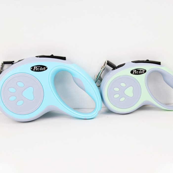 Lesa Automata Retractabila, , pentru Caini, 3m, 20 kg, ABS, Gri/Bleu, 8x12x4 cm [7]