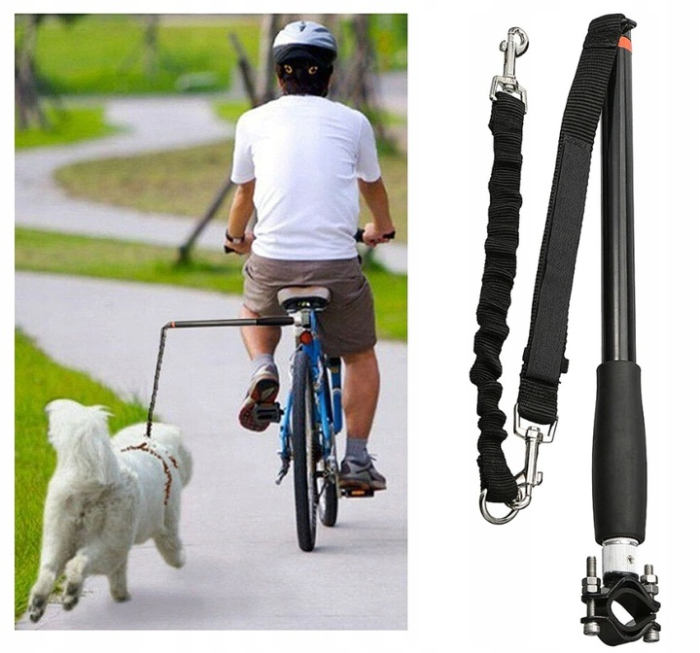 Lesa hands-free de caini pentru bicicleta, Sersimo, Negru [11]