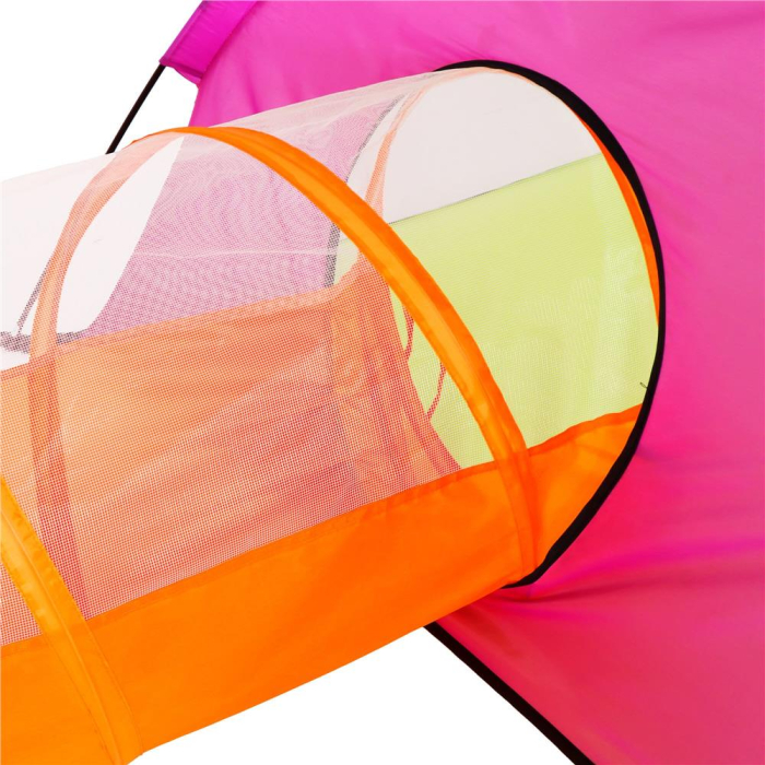 Loc de joaca 3 in 1 pentru copii, multifunctional, casuta, tunel si cort, 385x120x115cm, multicolor [12]