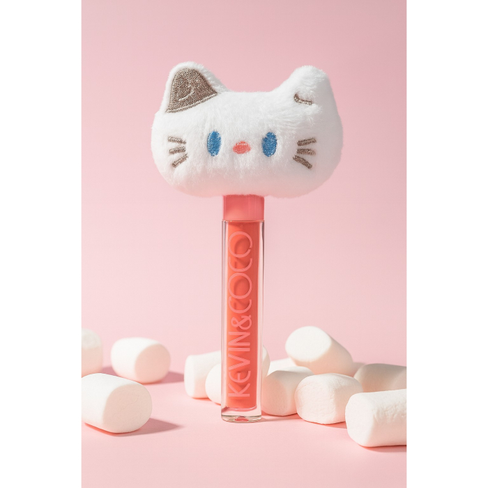 Luciu de Buze, Kevin&Coco, Animat de Plus, Model Pisica, Alb [3]