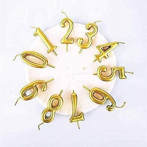 Lumanare de Tort, , Model Cifra 1, Party, 4.5 x 2.5 cm, din Parafina, Auriu [5]