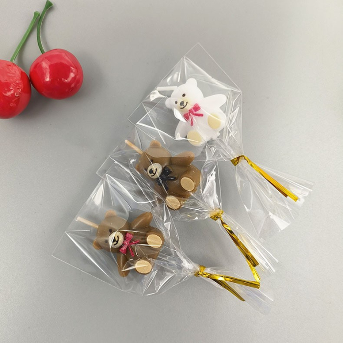 Lumanare de Tort, , Model Ursulet, Party, 8 x 3.2 cm, Alb [4]