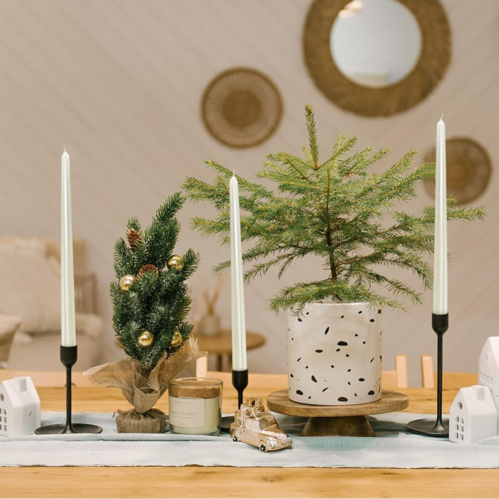 Lumanare Decorativa, , pentru Masa, 25 cm, din Parafina, fara Fum, Ardere 7.5h, Alb [2]