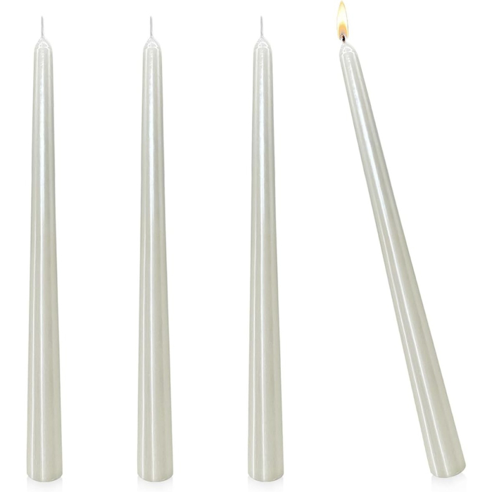 Lumanare Decorativa, , pentru Masa, 25 cm, din Parafina, fara Fum, Ardere 7.5h, Alb [7]