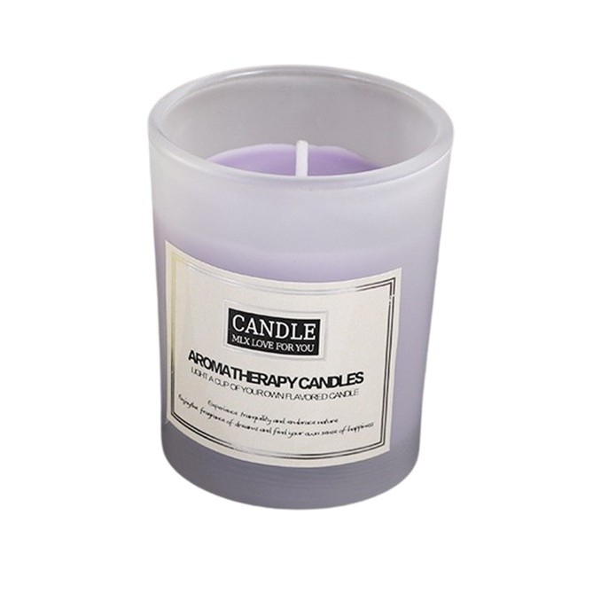 Lumanare Parfumata, , Model Borcan Translucid, 6.2 x 5.2 cm, Aroma de Lavanda, Mov [2]