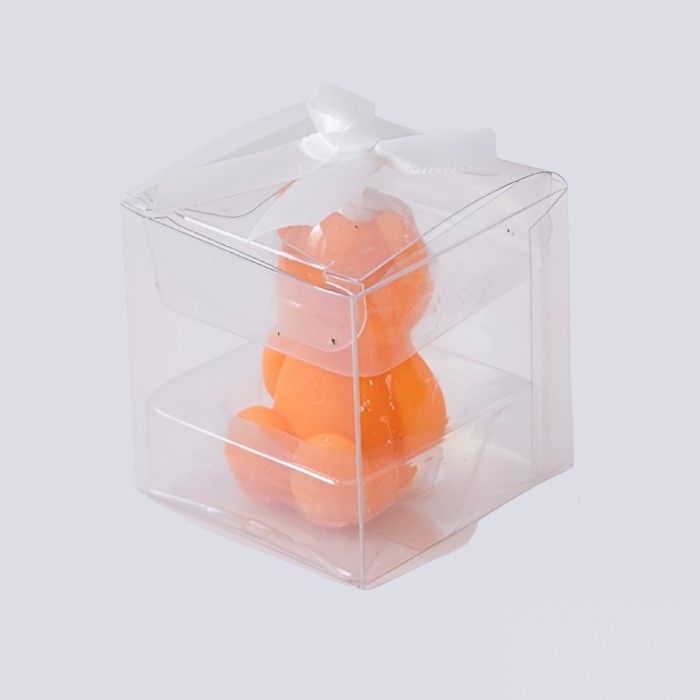 Lumanare Parfumata, , Model Ursulet, Portocaliu, Aroma de Portocala, 5.5x3.6x4 cm [5]