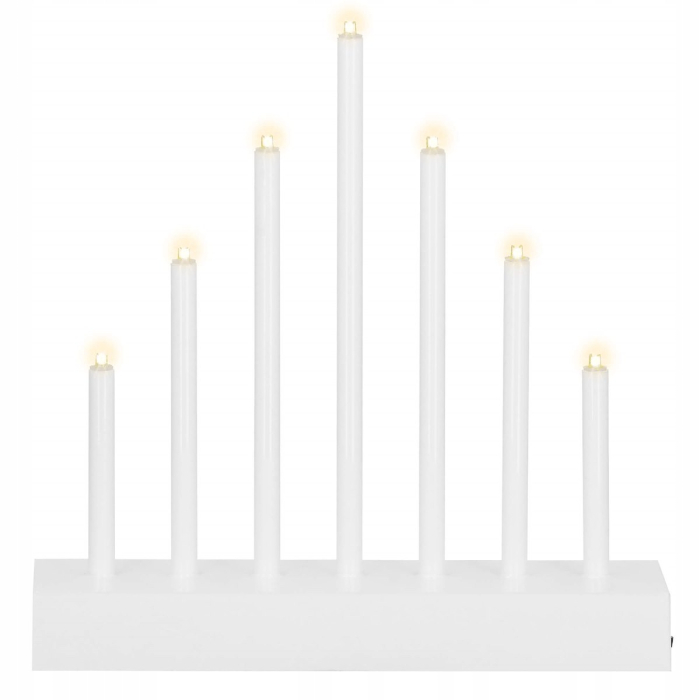 Lumanari decorative de Craciun, 7 becuri tip LED, culoare argintiu [15]