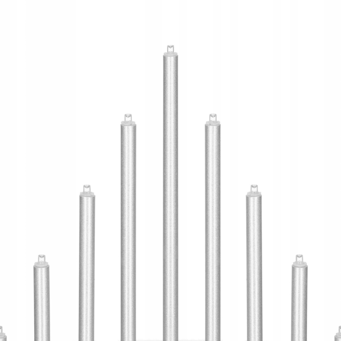 Lumanari decorative de Craciun, 9 becuri tip LED, culoare argintiu [6]