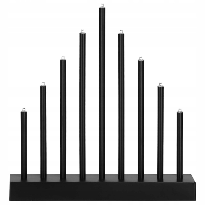 Lumanari decorative de Craciun, 9 becuri tip LED, culoare negru [9]