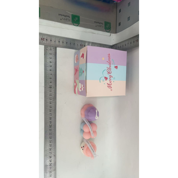 Lumanari Parfumate de Craciun, , Gift Box Set cu 3 Lumanari Aromaterapie, 11 x 11 x 7.5 cm, Roz [3]