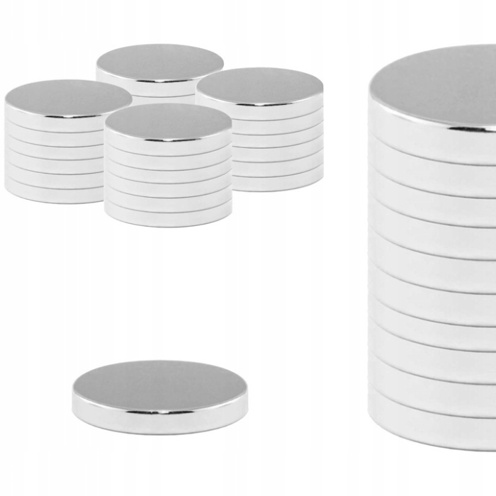 Magneti mici pentru tabla magnetica flipchart, 20 bucati, 8mm, argintiu [2]