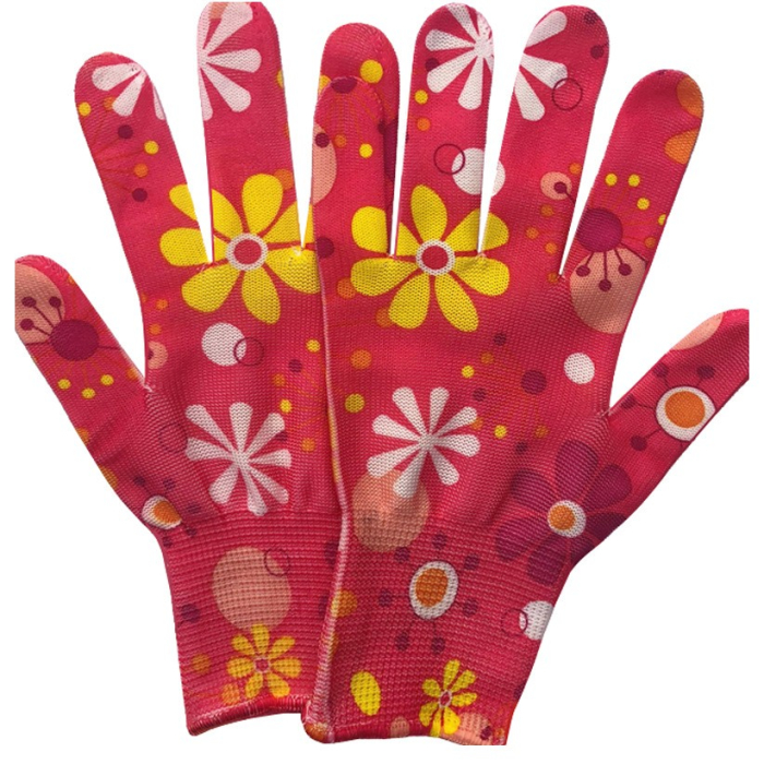 Manusi de Gradinarit, , din Nailon, Marime Universala 20 cm, Model Inflorat, Antiderapante, Multicolor [8]