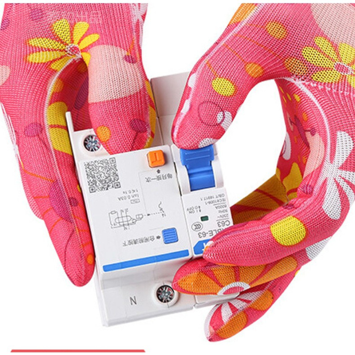 Manusi de Gradinarit, , din Nailon, Marime Universala 20 cm, Model Inflorat, Antiderapante, Multicolor [9]