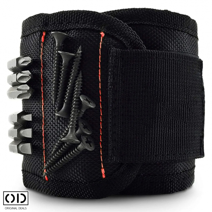 Bratara magnetica pentru suruburi Bratara magnetica pentru cuie  Bratara magnetica scule Bratara magnetica cu arici pentru suruburi cuie dibluri Banda magnetica cuie suruburi [5]