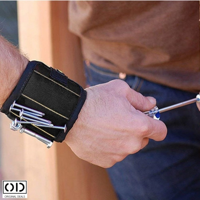 Bratara magnetica pentru suruburi Bratara magnetica pentru cuie  Bratara magnetica scule Bratara magnetica cu arici pentru suruburi cuie dibluri Banda magnetica cuie suruburi [2]