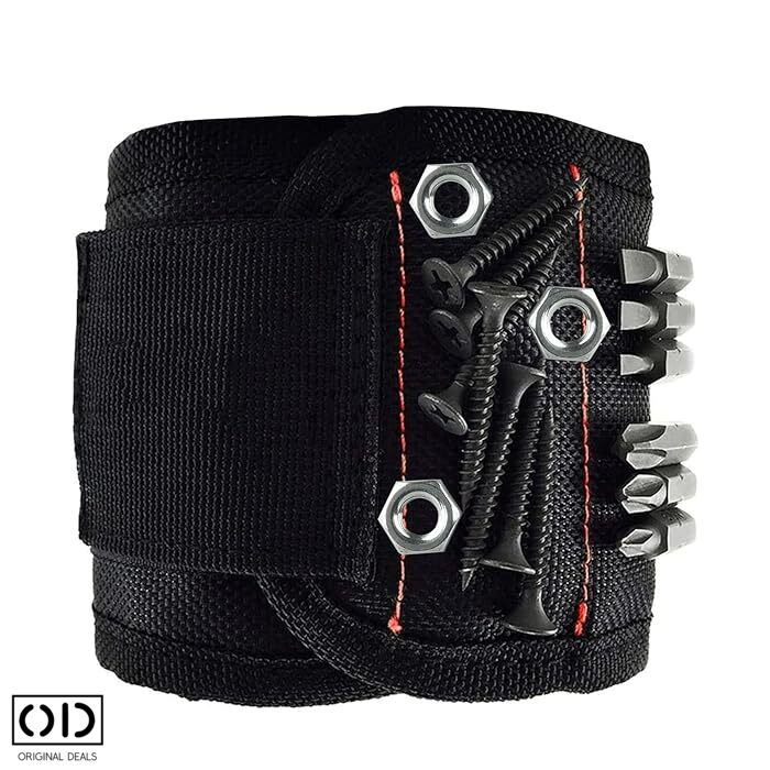 Bratara magnetica pentru suruburi Bratara magnetica pentru cuie  Bratara magnetica scule Bratara magnetica cu arici pentru suruburi cuie dibluri Banda magnetica cuie suruburi [6]