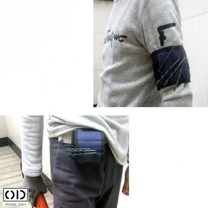 Bratara magnetica pentru suruburi Bratara magnetica pentru cuie  Bratara magnetica scule Bratara magnetica cu arici pentru suruburi cuie dibluri Banda magnetica cuie suruburi [9]