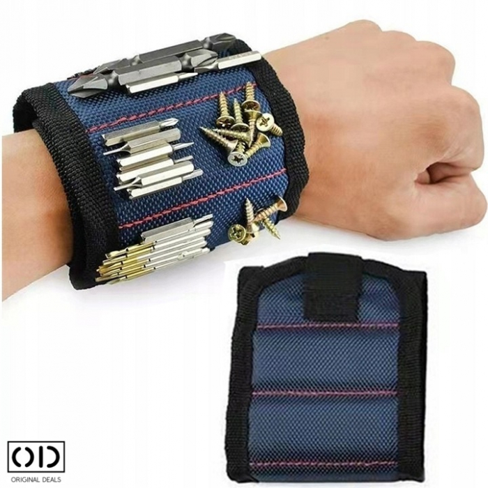 Bratara magnetica pentru suruburi Bratara magnetica pentru cuie  Bratara magnetica scule Bratara magnetica cu arici pentru suruburi cuie dibluri Banda magnetica cuie suruburi [17]