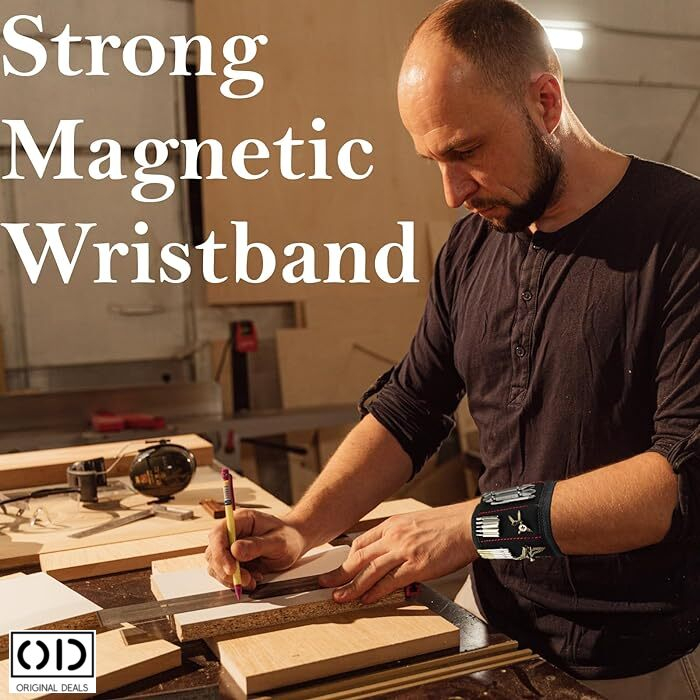 Bratara magnetica pentru suruburi Bratara magnetica pentru cuie  Bratara magnetica scule Bratara magnetica cu arici pentru suruburi cuie dibluri Banda magnetica cuie suruburi [7]