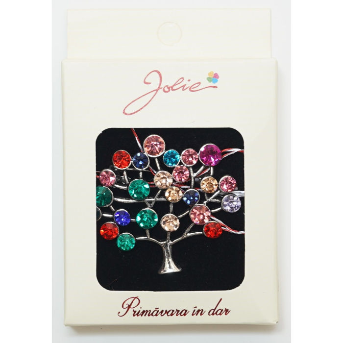Martisor Brosa Medie, Multicolora, Dimensiune Brosa Aprox 5 cm, Material Metal, Model 11 [1]