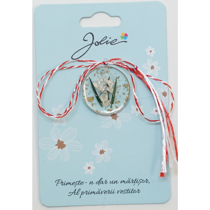 Martisor din Acril, Dimensiune Pandantiv Aprox 2 cm, Multicolor, Model 10 [1]
