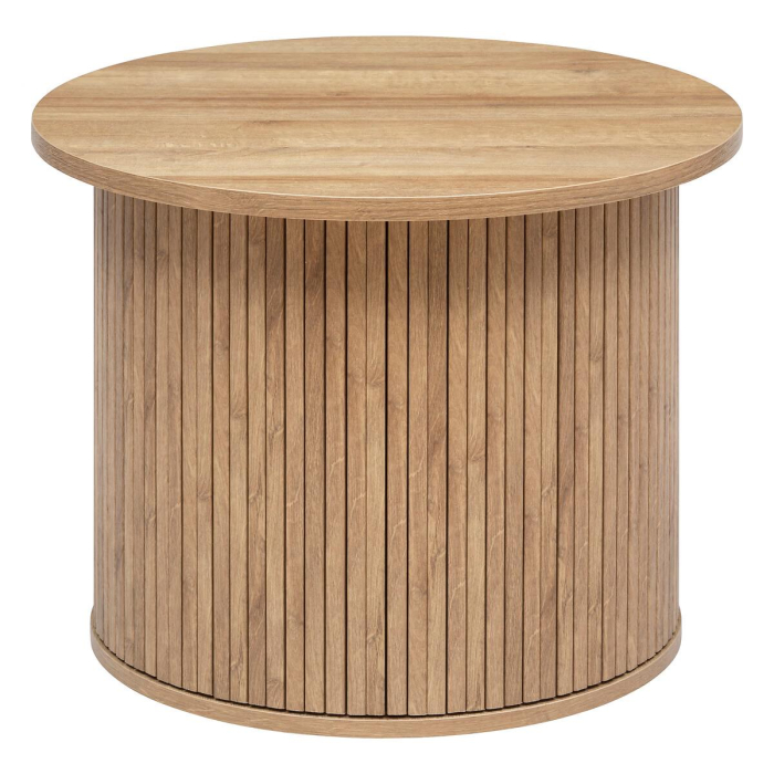 Masa de cafea Atmosphera Createur d&apos;interieur Colva, rotunda 60x45 cm, MDF bej, baza canelata [1]