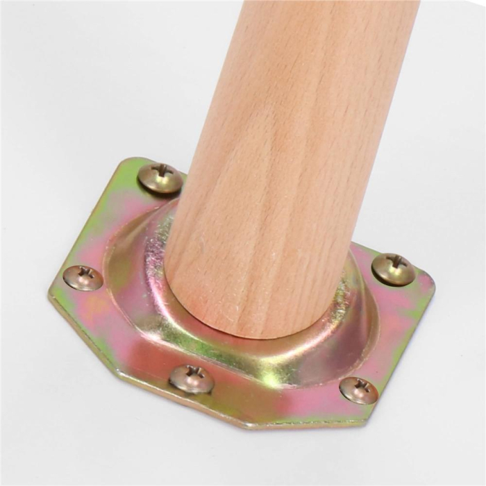 Masa de cafea, ovala, diametru 50 cm, inaltime 48 cm, Blat MDF, Picioare lemn, Alb [12]