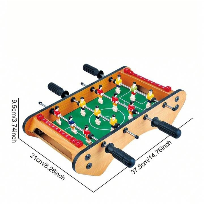Masa de fotbal cu teren si 12 jucatori , 4 manere, cu Tablou pentru Scor, din Metal, Lemn si ABS, 37.5 x 21 x 9.5 cm, Margini Rotunjite, pentru copii/adulti [6]