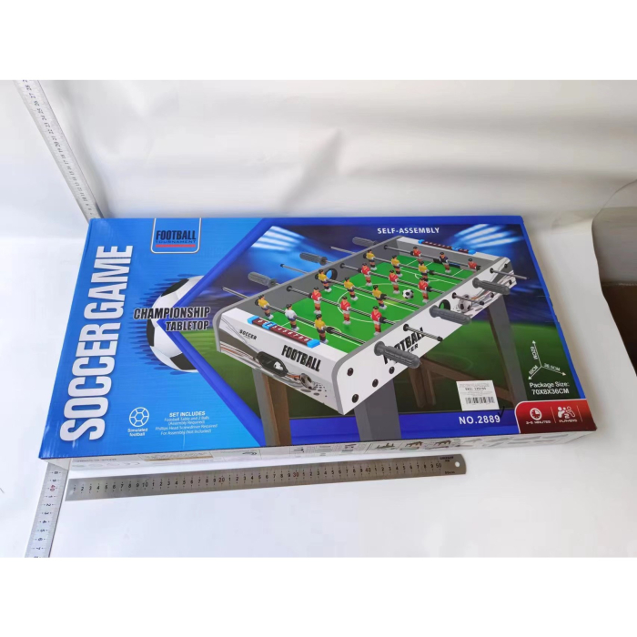 Masa de fotbal cu teren si 18 jucatori , 6 manere, cu Tablou Scor, din Metal, Lemn si ABS, 69 x 36.5 x 23 cm, cu Picioare, Design Multicolor, pentru copii/adulti [4]