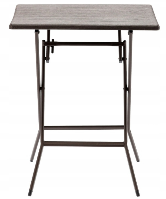 Masa de plastic pliabila, pentru gradina sau balcon, 62x62x73cm, maro imitatie lemn [5]