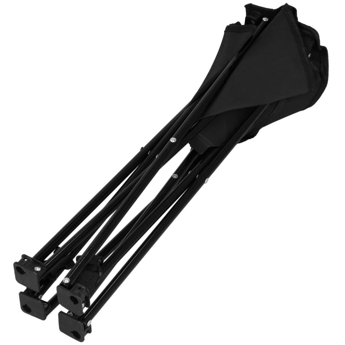 Masa plianta camping sau pescuit, cu 2 suporturi pahar, 46x46x45 cm, negru [11]