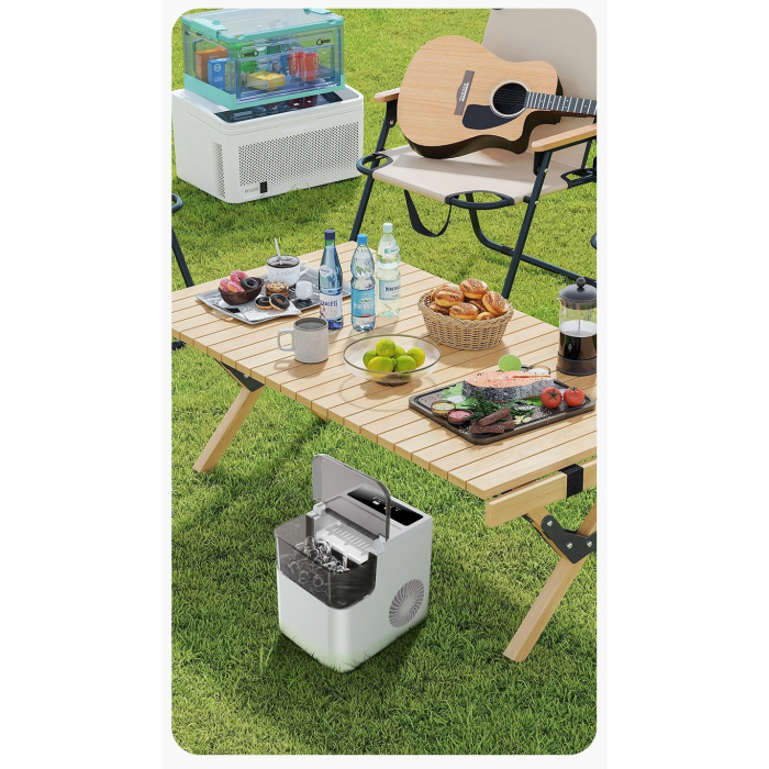 Masina de Facut Gheata, , din ABS, 12 kg/24h, Capacitate 500 g, 2 Marimi, Portabil, 39 x 23 x 28 cm, Automata, Alb [9]