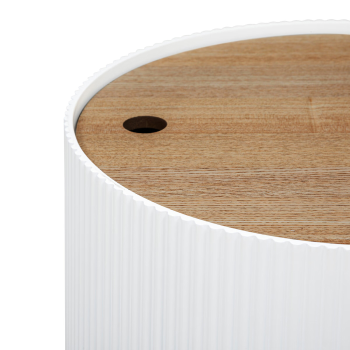 Masuta cafea Atmosphera Enola cu spatiu depozitare, MDF, 39x35 cm, alb [5]