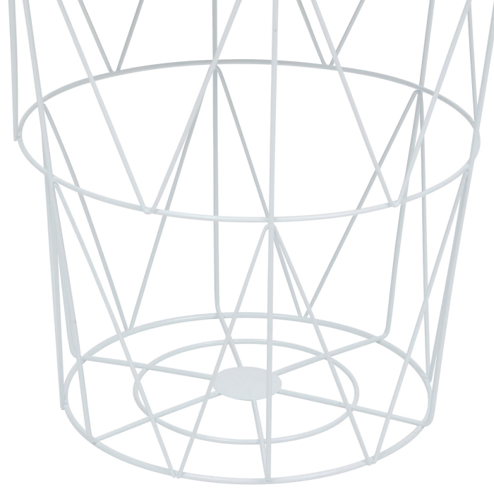 Masuta cafea cu depozitare Atmosphera Kumi, otel, 37x40 cm, alb [6]