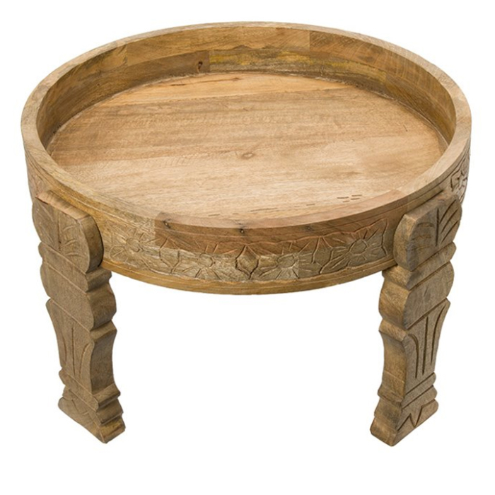 Masuta cafea rotunda Atmosphera Gypsy din lemn masiv de manguier, 51x34 cm, maro [4]