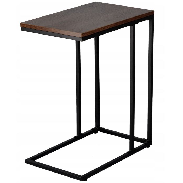 Masuta de cafea, cu cadru de otel, stil industrial, 30x48x59 cm, maro rustic [1]