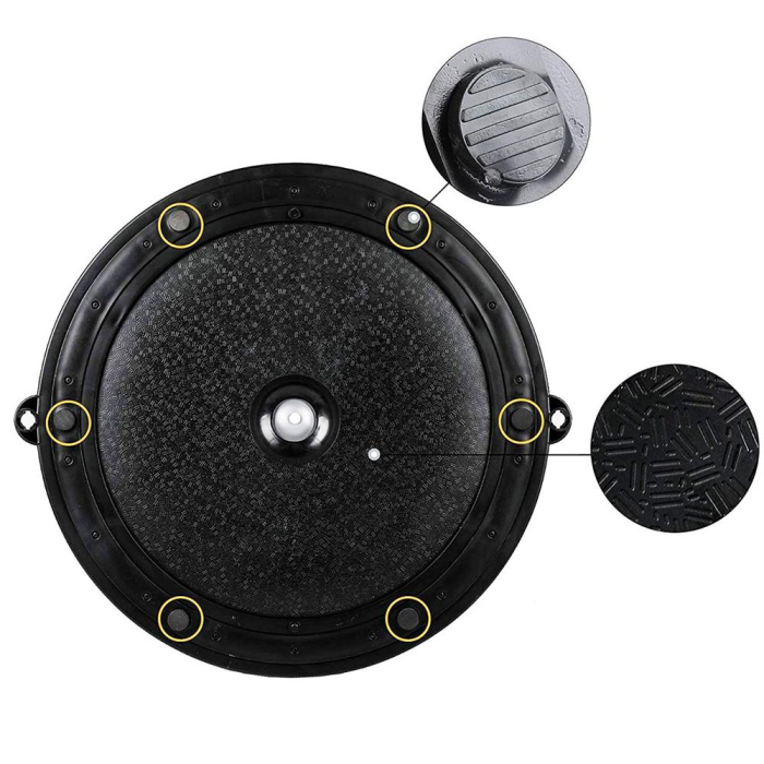 Minge fitness pentru echilibru, cu extensoare si pompa inclusa, 200kg, 57x25cm, gri [7]