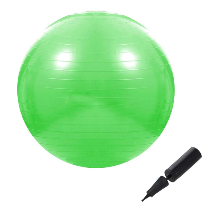 Minge pentru fitness sau yoga 65 cm, pompa inclusa, verde [1]