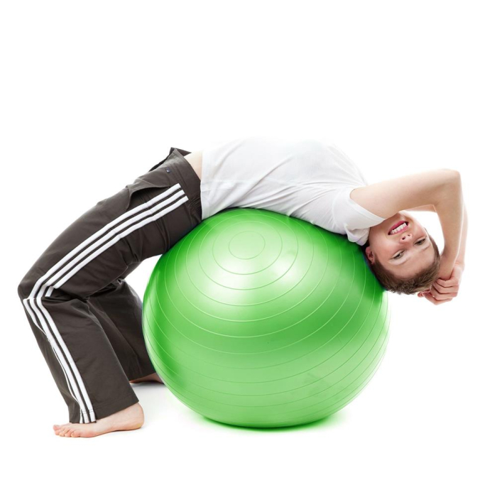 Minge pentru fitness sau yoga 65 cm, pompa inclusa, verde [4]