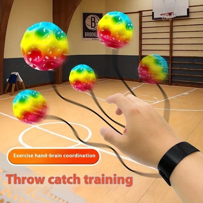 Minge Saltareata Hiperelastica, , Space Moon Ball foarte Elastica, Antistress pentru Copii, Diametru 66 mm, Multicolor Galben [4]