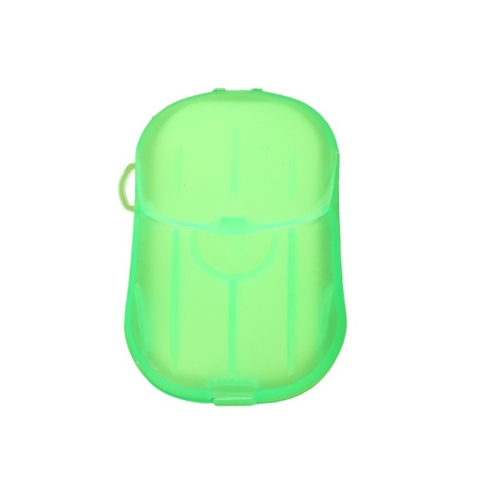 Mini Cutie de Sapun din Hartie, , de Unica Folosinta, Portabila, Potrivit pentru Calatorii, 20 buc, Verde [8]