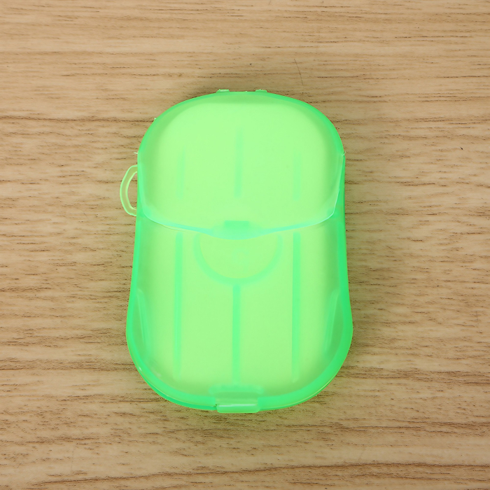 Mini Cutie de Sapun din Hartie, , de Unica Folosinta, Portabila, Potrivit pentru Calatorii, 20 buc, Verde [2]