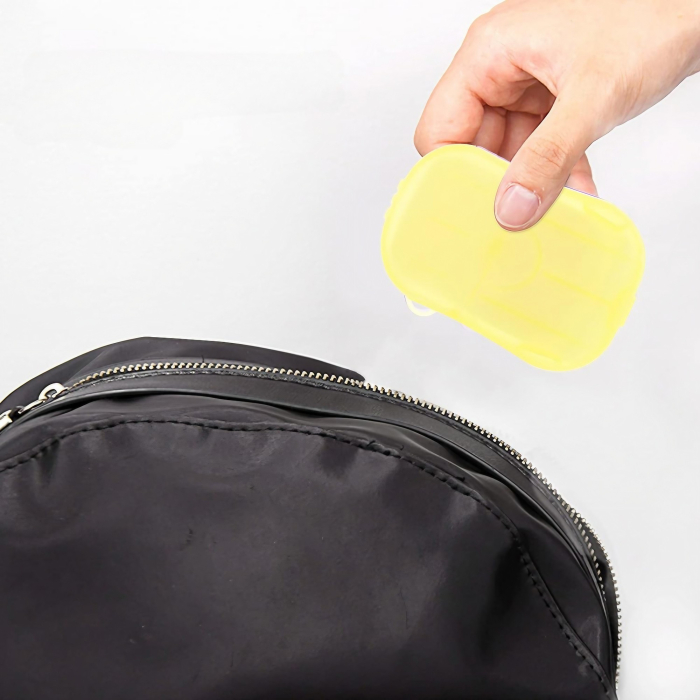 Mini Cutie de Sapun din Hartie, , de Unica Folosinta, Portabila, Potrivit pentru Calatorii, 20 foite, Galben [4]