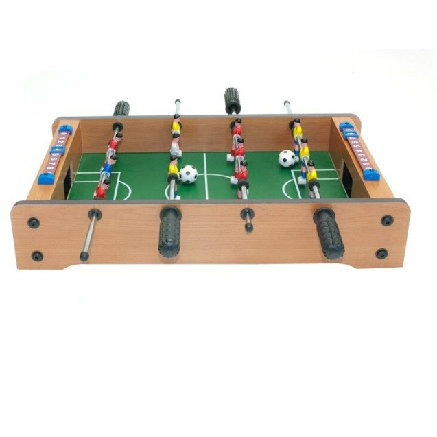 Mini Masa de Fotbal cu Teren si 12 Jucatori , 4 Manere, cu Tablou pentru Scor, din Metal, Lemn si ABS, 34.5 x 23 x 7 cm, pentru copii/adulti [5]