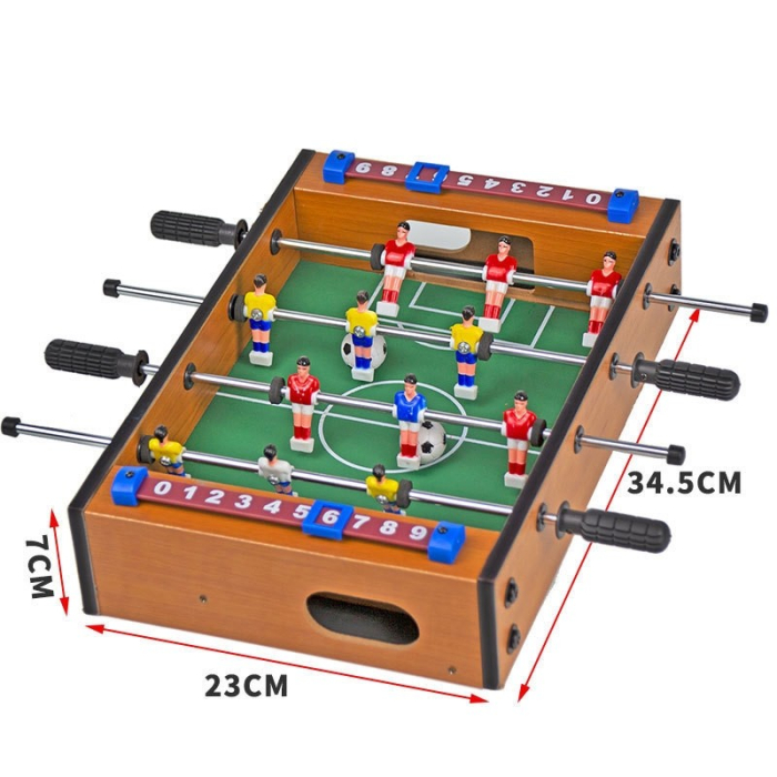 Mini Masa de Fotbal cu Teren si 12 Jucatori , 4 Manere, cu Tablou pentru Scor, din Metal, Lemn si ABS, 34.5 x 23 x 7 cm, pentru copii/adulti [4]