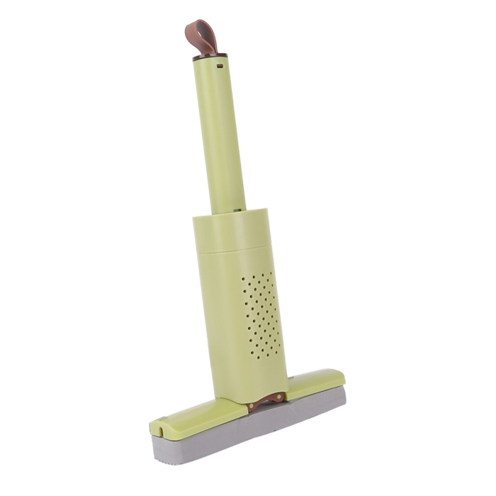 Mini Mop, , Pentru Uz Casnic, Sistem Autostoarcere, Portabil, Mop cu Burete, Rotire 180°,15 x 27.5 cm, Verde [10]