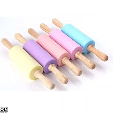 Sucitor din Silicon cu Ax Rotativ si Manere din Lemn de Bambus, pentru Modelat Aluatul, Calitate si Design Premium, 10cm [10]